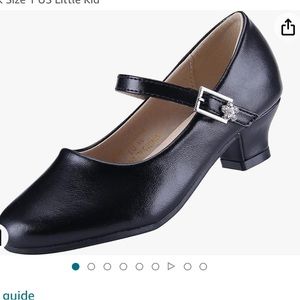 Mary Jane Black Flat Heel Little Girls